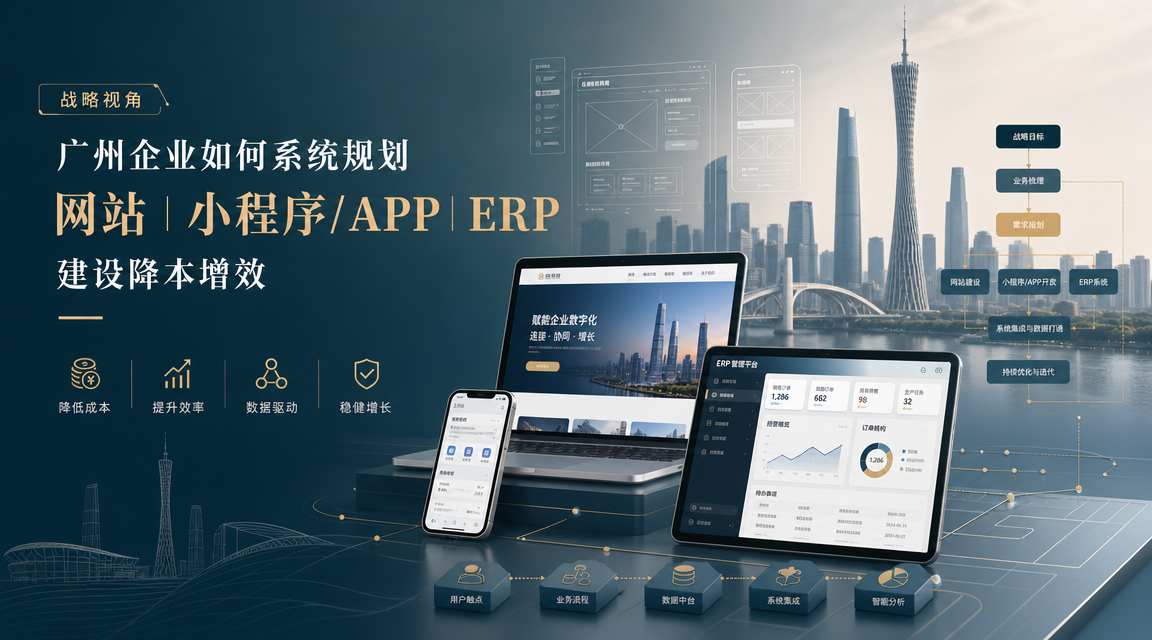 战略视角：广州企业如何系统规划网站、APP与ERP开发，实现降本增...
