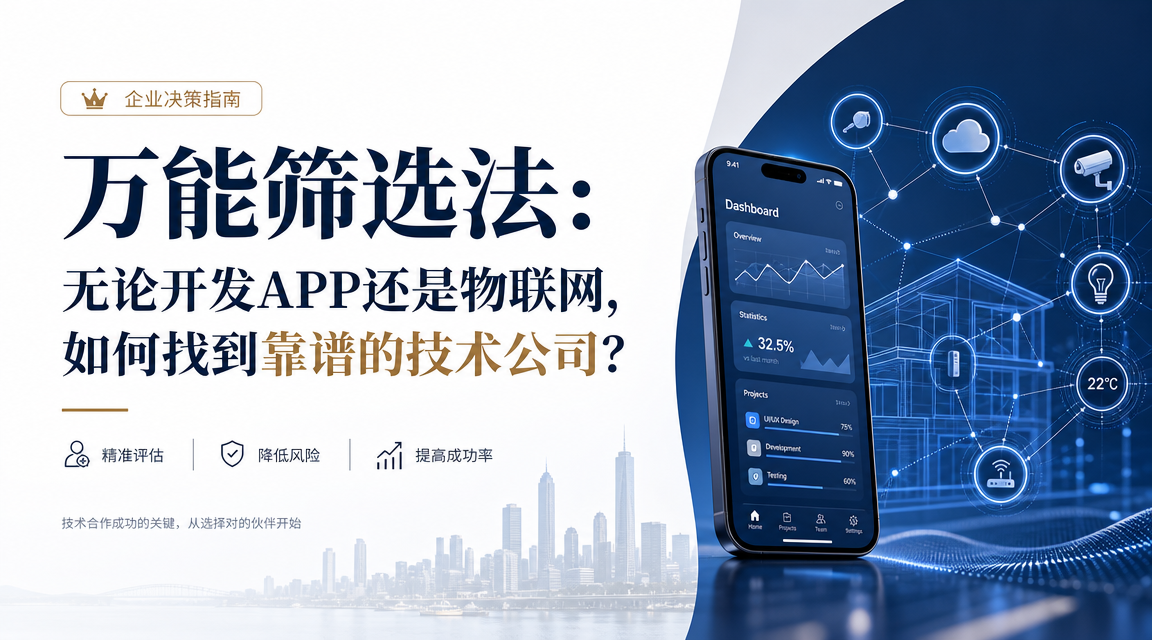 万能筛选法：无论开发APP还是物联网，如何找到广州靠谱的技术公...