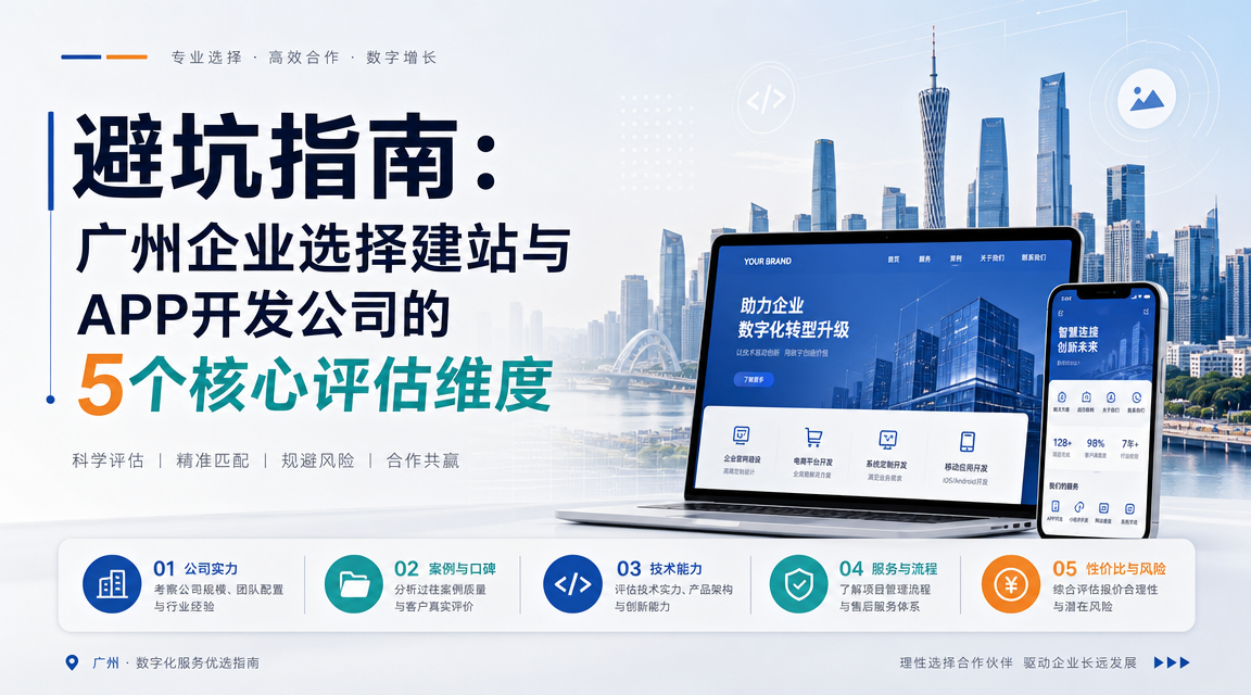 避坑指南：广州企业选择建站与APP开发公司的5个核心评估维度...
