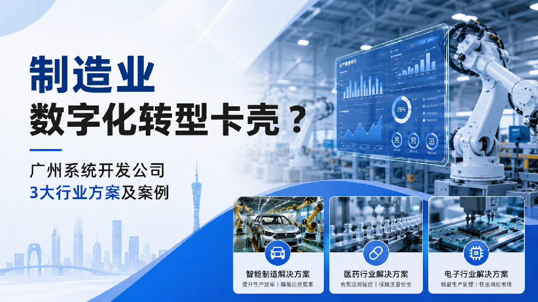 制造业数字化转型卡壳？广州系统开发公司3大行业方案及案例