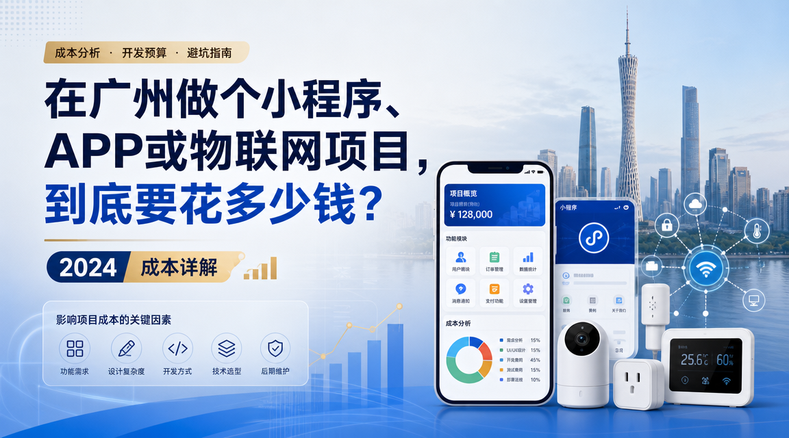 在广州做个小程序、APP或物联网项目，到底要花多少钱？（2026成本详解）