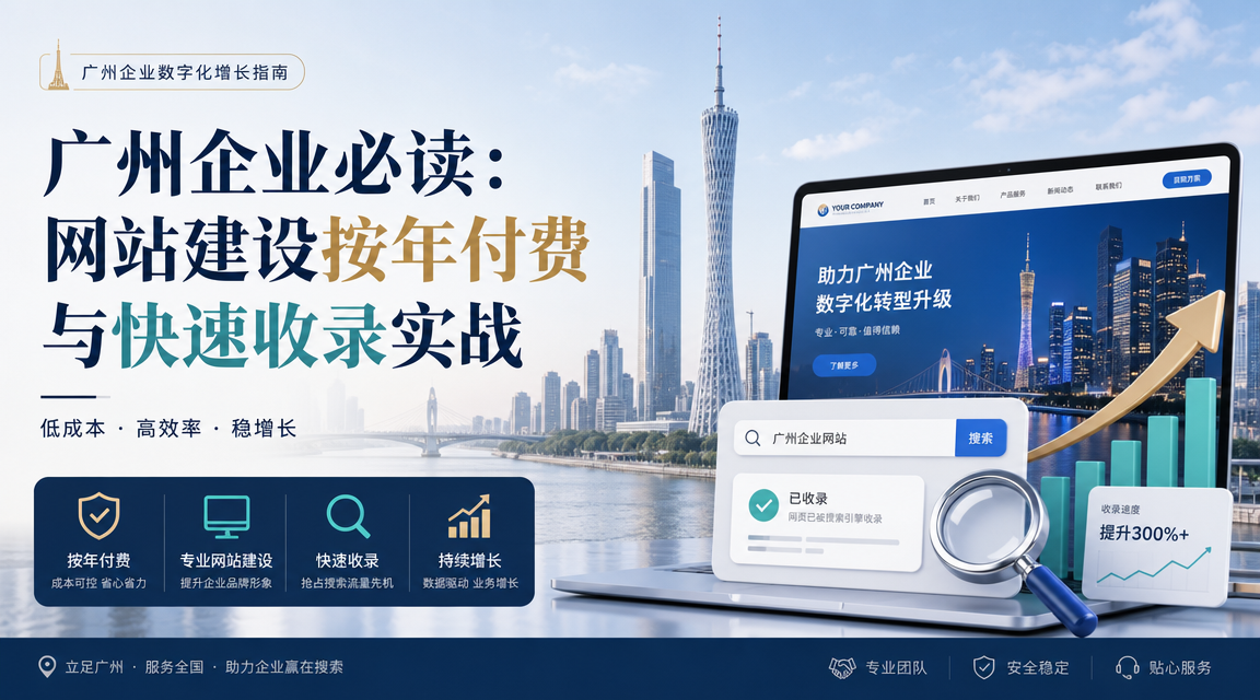 广州企业必读：网站建设按年付费与快速收录实战