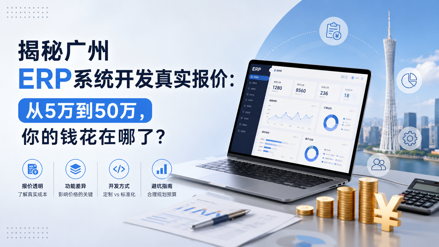 揭秘广州ERP系统开发真实报价：从5万到50万，你的钱花在哪了？