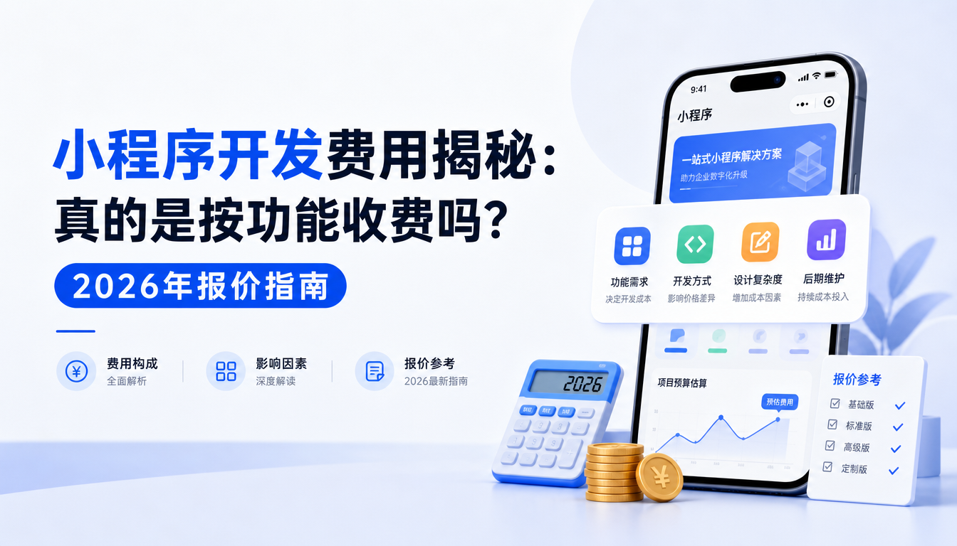 广州小程序开发费用揭秘：真的是按功能收费吗？2026年报价指南