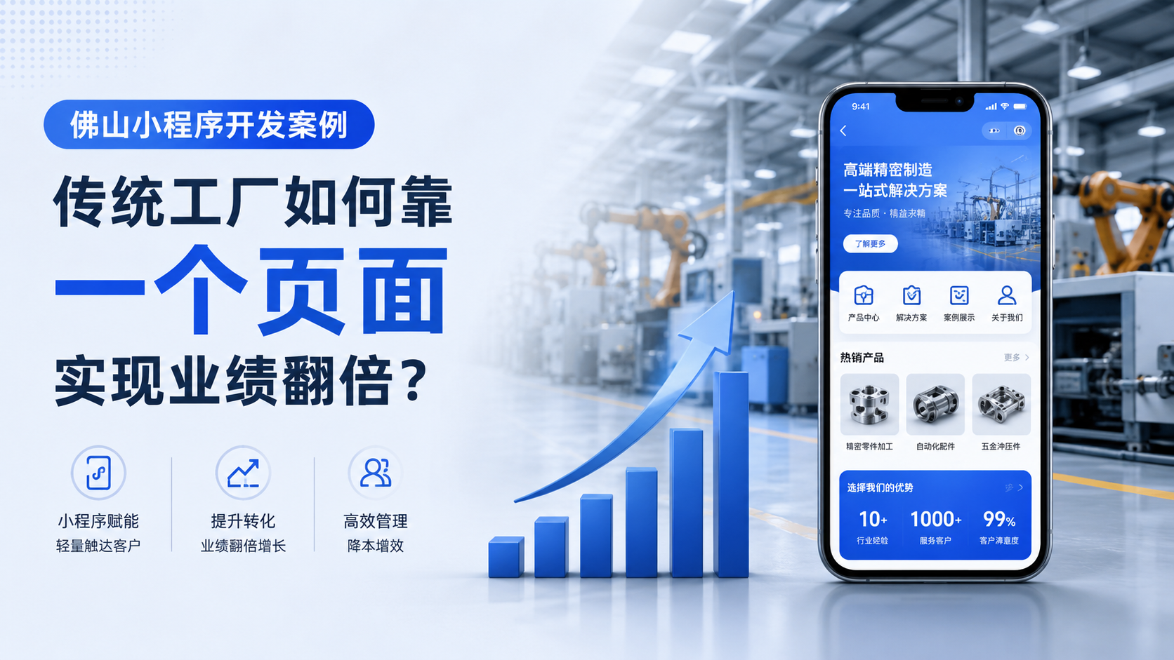 佛山小程序开发案例：传统工厂如何靠一个页面实现业绩翻倍？