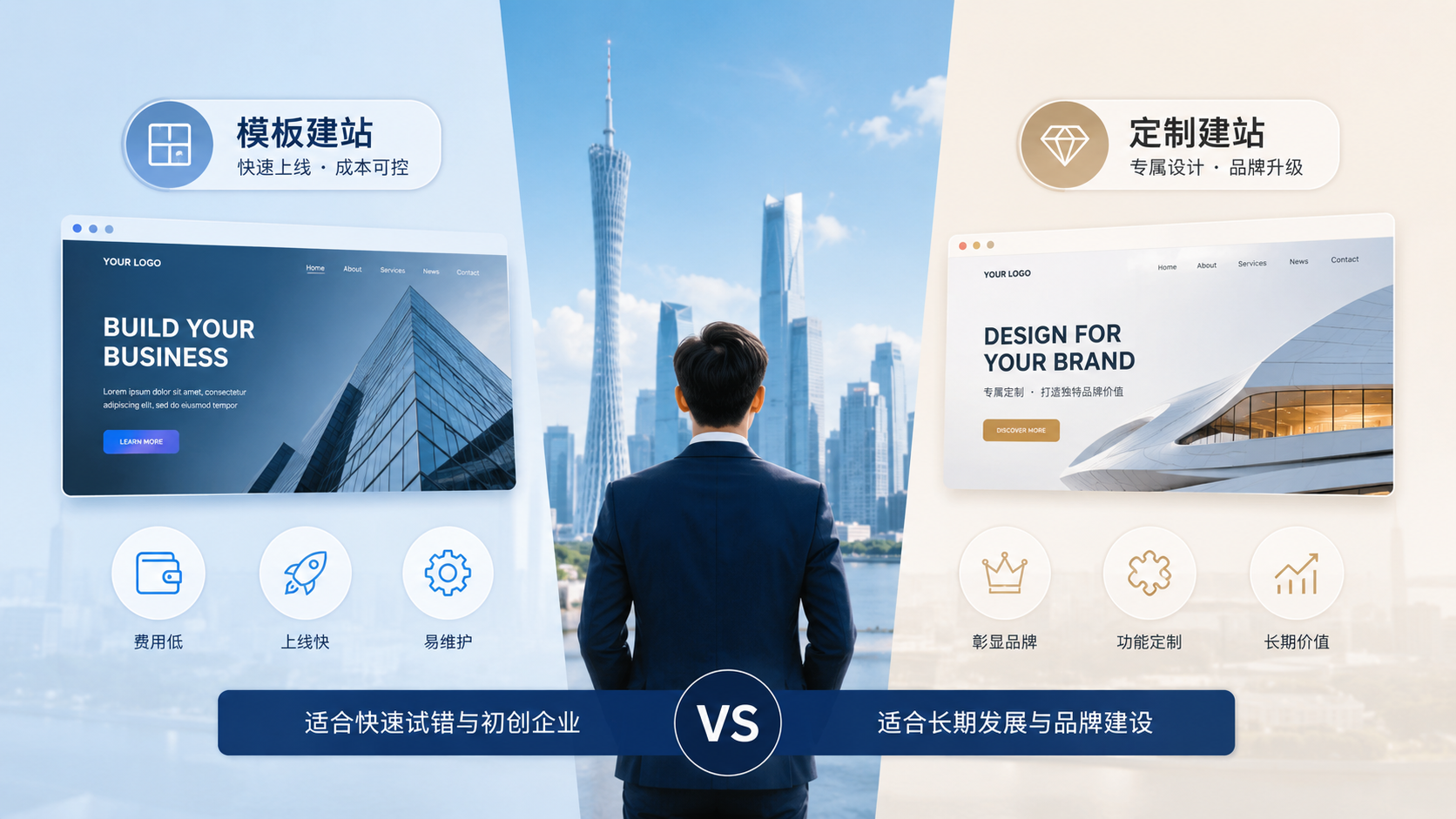 广州企业建站终极选择指南：模板省钱，定制走心？...
